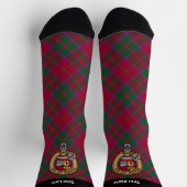 Clan MacDougall Crest over Tartan Sokken (Top)