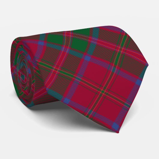 Clan MacDougall Crest over Tartan Stropdas (Opgerold)