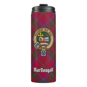 Clan MacDougall Crest over Tartan Thermosbeker
