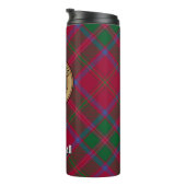 Clan MacDougall Crest over Tartan Thermosbeker (Geroteerd rechts)