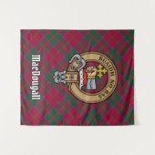 Clan MacDougall Crest over Tartan Wandkleed (Voorkant (horizontaal))