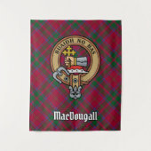 Clan MacDougall Crest over Tartan Wandkleed (Voorkant)