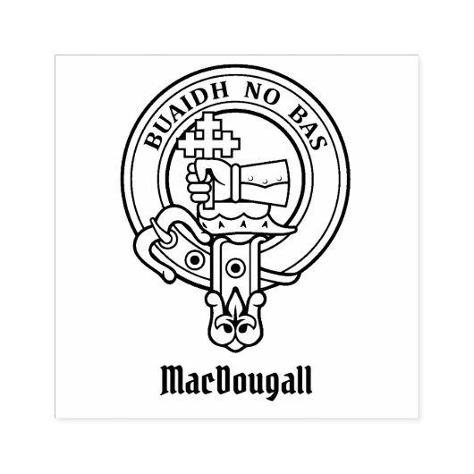 Clan MacDougall Crest Rubberstempel (Afrduk)