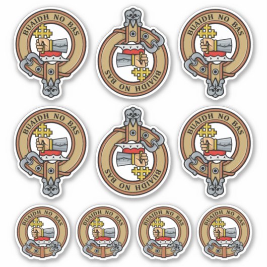 Clan MacDougall Crest Sticker Set (Voorkant)