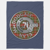 Clan MacDougall Crest & Tartan Fleece Deken (Voorkant)