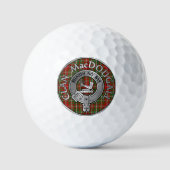 Clan MacDougall Crest & Tartan Golfballen (Voorkant)