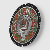 Clan MacDougall Crest & Tartan Grote Klok (Hoek)