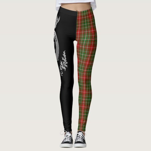 Clan MacDougall Crest & Tartan Leggings (Voorkant)