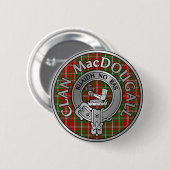Clan MacDougall Crest & Tartan Ronde Button 5,7 Cm (Voorkant /achterkant)