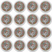 Clan MacDougall Crest & Tartan Sticker (Voorkant)