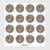 Clan MacDougall Crest & Tartan Sticker (Vel)