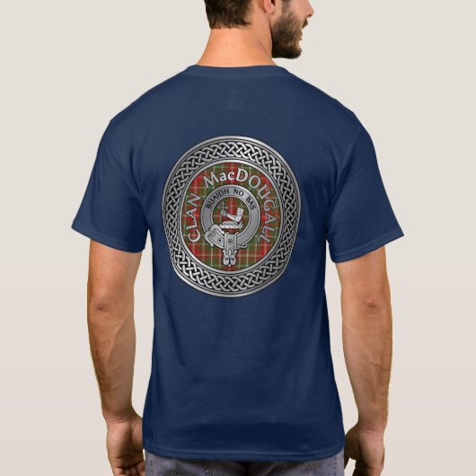 Clan MacDougall Crest & Tartan T-shirt (Achterkant)