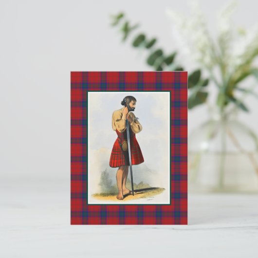 Clan MacDougall  Illustratie Tartan Lijst Briefkaart (Staand voorkant)