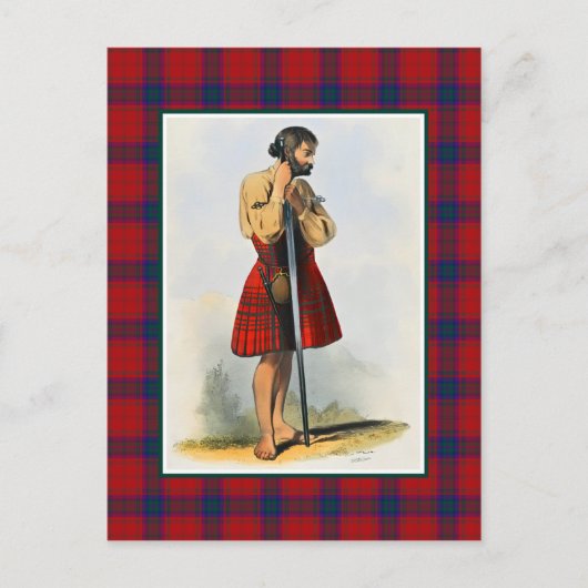 Clan MacDougall  Illustratie Tartan Lijst Briefkaart (Voorkant)