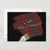Clan MacDougall Schotse Tartan verfborstel Briefkaart (Voorkant / Achterkant)