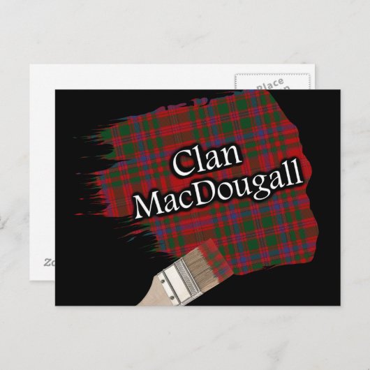Clan MacDougall Schotse Tartan verfborstel Briefkaart (Voorkant / Achterkant)