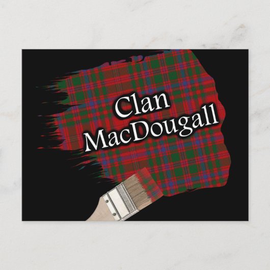 Clan MacDougall Schotse Tartan verfborstel Briefkaart (Voorkant)