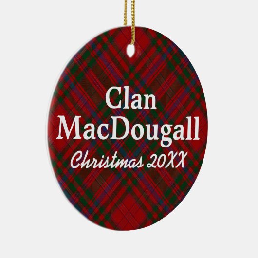 Clan MacDougall Scottish Tartan Keramisch Ornament (Rechts)