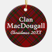 Clan MacDougall Scottish Tartan Keramisch Ornament (Voorkant)
