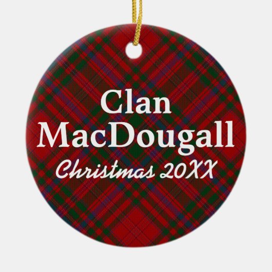 Clan MacDougall Scottish Tartan Keramisch Ornament (Voorkant)