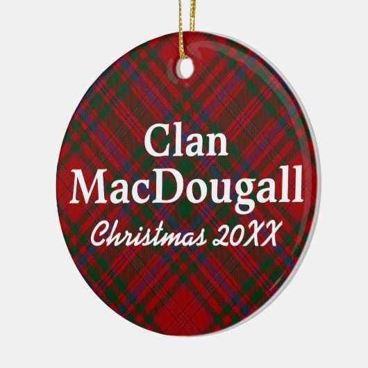 Clan MacDougall Scottish Tartan Keramisch Ornament (Links)