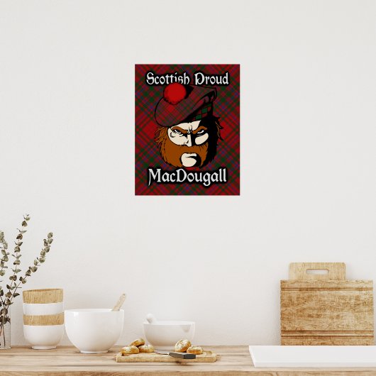 Clan MacDougall Scottish Tartan Poster (Keuken)