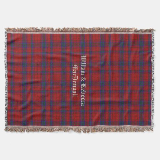 Clan MacDougall Tartan Aangepaste denrow Blanket Deken (Voorkant)