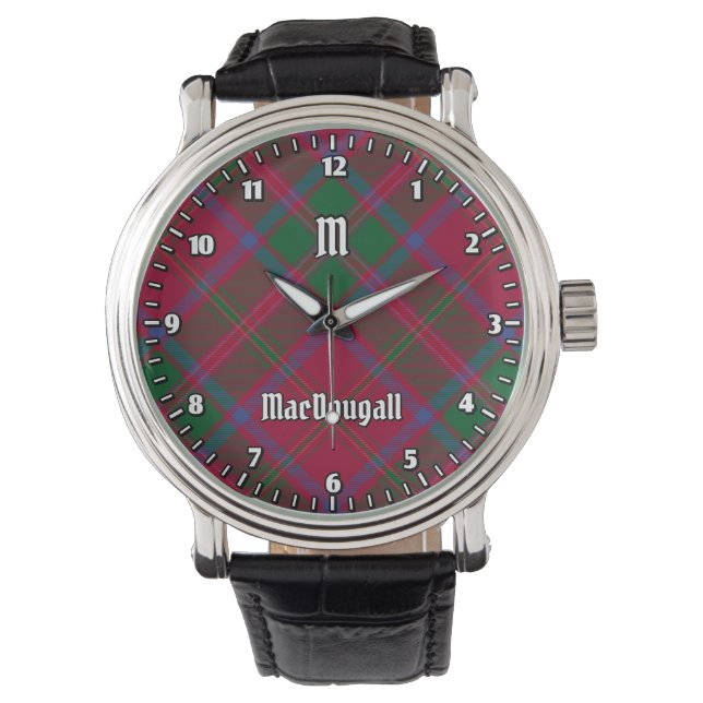 Clan MacDougall Tartan Horloge (Voorkant)
