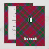 Clan MacDougall Tartan Kaart (Voorkant / Achterkant)
