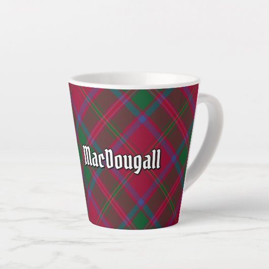 Clan MacDougall Tartan Latte Mok (Rechterhoek)