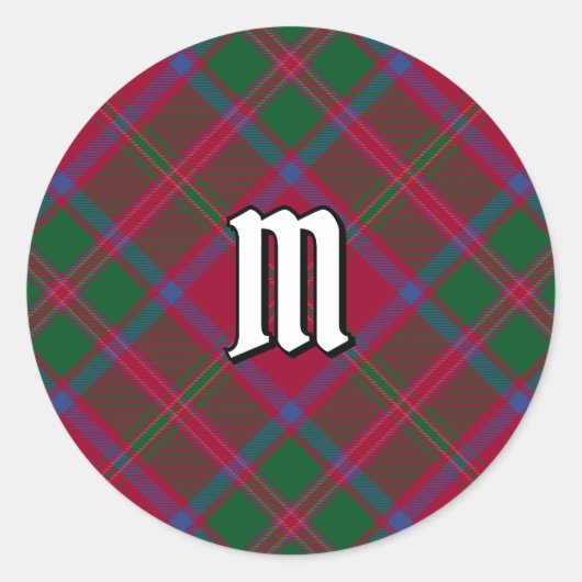 Clan MacDougall Tartan Ronde Sticker (Voorkant)