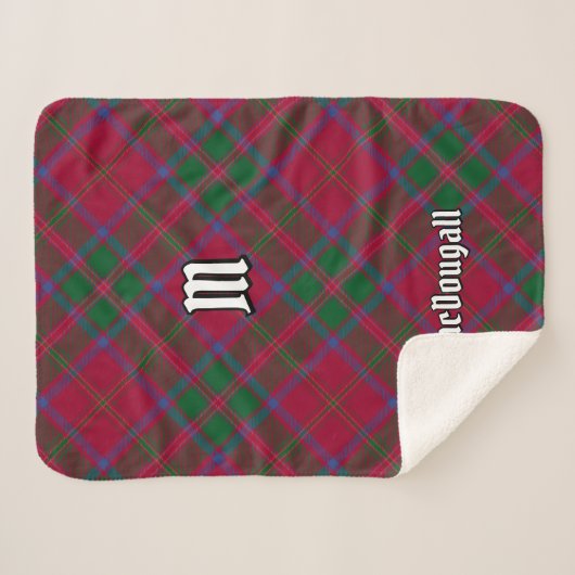 Clan MacDougall Tartan Sherpa Deken (Voorkant (horizontaal))