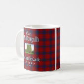 Clan MacDougall's oude Dunollie Castle Coffee Co. Koffiemok (Voorkant links)