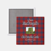 Clan MacDougall's oude Dunollie Castle Coffee Co. Magneet (Voorkant / Achterkant)