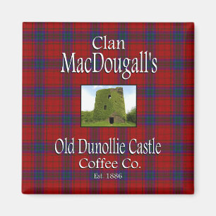 Clan MacDougall's oude Dunollie Castle Coffee Co. Magneet