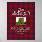 Clan MacDougall's oude Dunollie Castle Coffee Co. Poster (Voorkant)