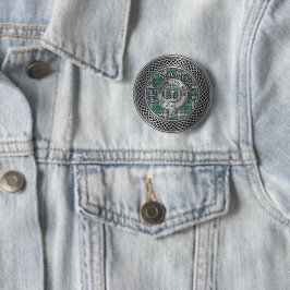Clan MacDowall Crest & Knoop van de Tartan Ronde Button 5,7 Cm