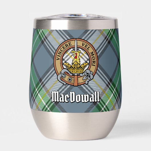 Clan MacDowall Crest over Tartan (Voorkant)