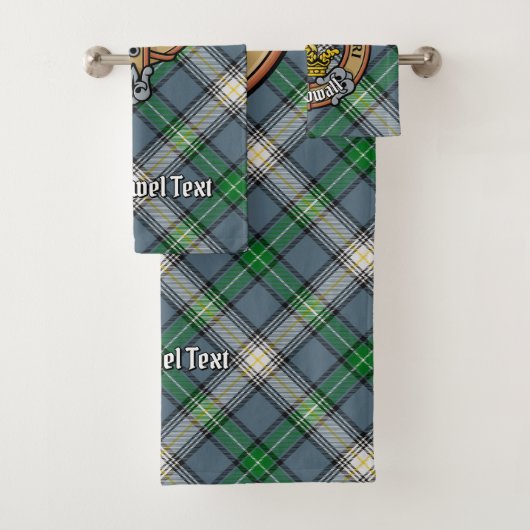 Clan MacDowall Crest over Tartan Bad Handdoek (Insitu)