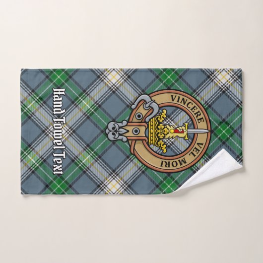 Clan MacDowall Crest over Tartan Bad Handdoek (Handdoek)