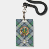 Clan MacDowall Crest over tartan Badge (Voorzijde met lanyard)