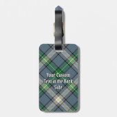 Clan MacDowall Crest over Tartan Bagagelabel (Achterkant verticaal)