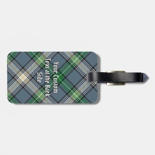 Clan MacDowall Crest over Tartan Bagagelabel (Achterkant horizontaal)