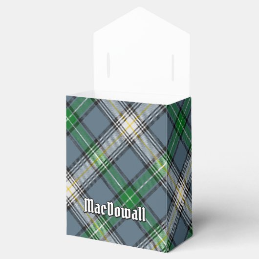 Clan MacDowall Crest over Tartan Bedankdoosjes (Geopend)