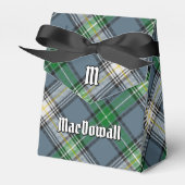 Clan MacDowall Crest over Tartan Bedankdoosjes (Voorkant Zijde)