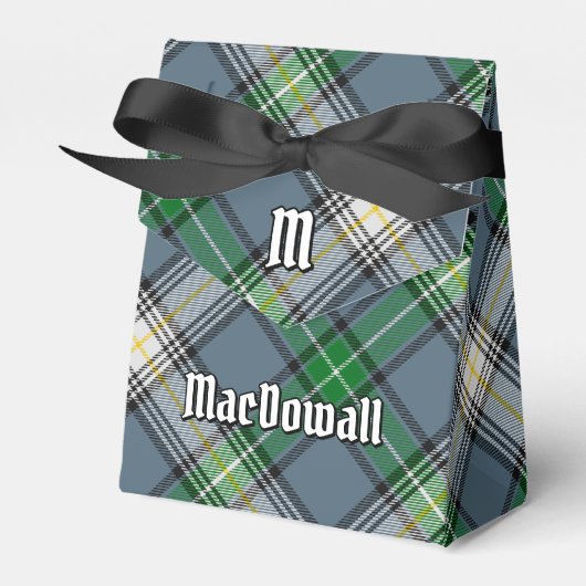 Clan MacDowall Crest over Tartan Bedankdoosjes (Voorkant Zijde)