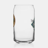 Clan MacDowall Crest over Tartan Blikvorm Glas (Links)