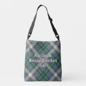Clan MacDowall Crest over tartan Crossbody Tas (Achterkant)