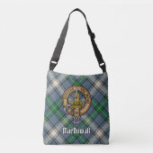 Clan MacDowall Crest over tartan Crossbody Tas (Voorkant)