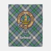 Clan MacDowall Crest over Tartan Fleece Deken (Voorkant)